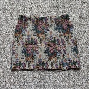 Floral Jacquard Women's Mini Skirt